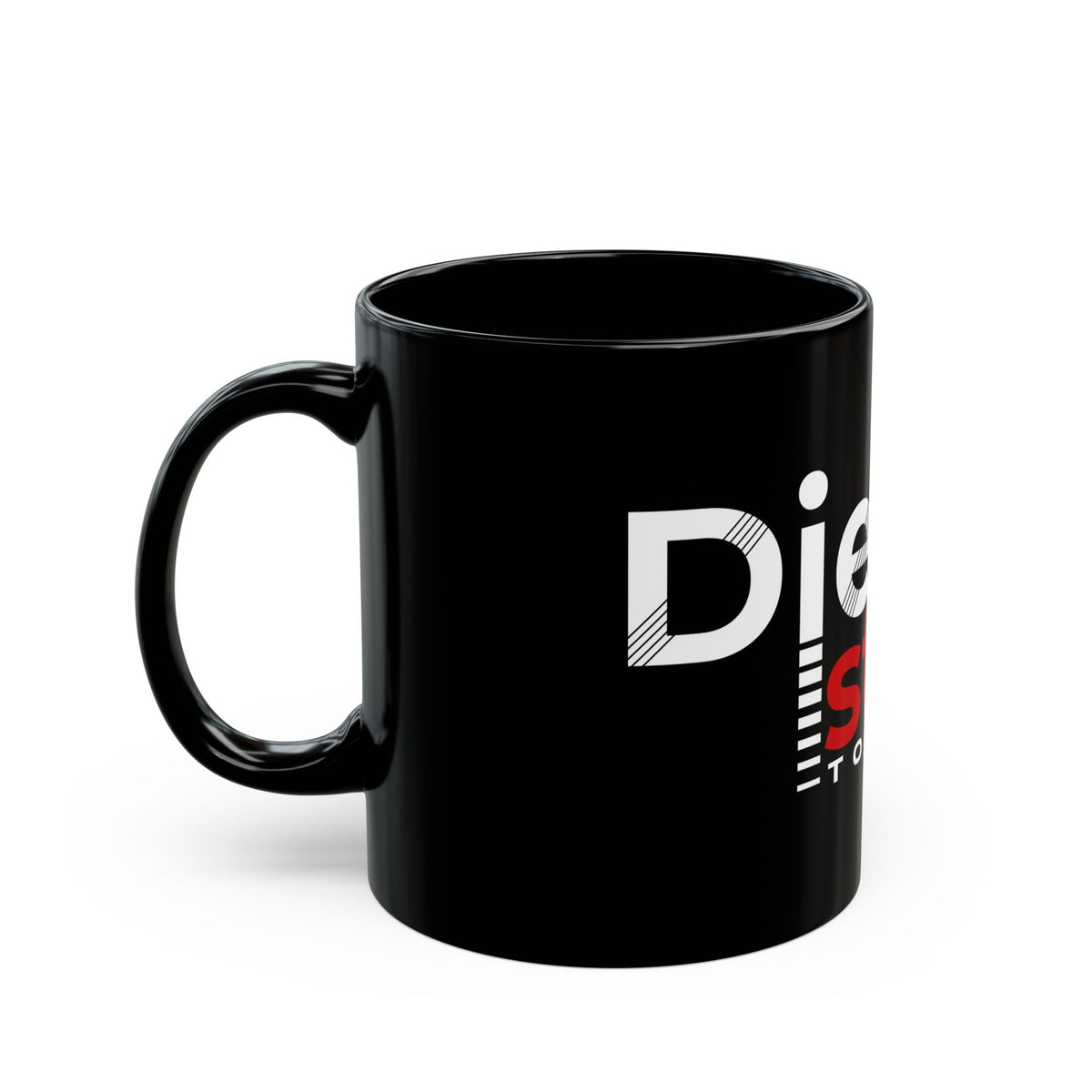 "Diet Starts Today" Motivational Black Coffee Mug Design - Perfect for Fitness Enthusiasts
